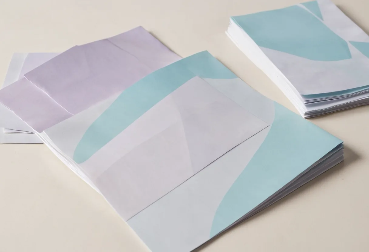 Printed campaign materials on a bright studio table